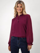 Fia Blouse - Burgundy