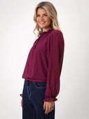 Fia Blouse - Burgundy