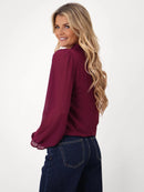 Fia Blouse - Burgundy