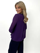 Kira V Neck Top - Purple