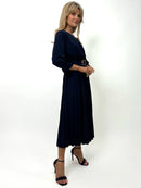 Positano Plain Dress - Navy