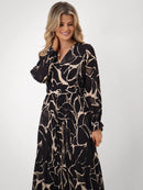 Positano Dress - Black Print