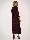 Simona Print Dress - Red Print