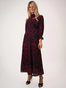 Simona Print Dress - Red Print