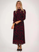 Simona Print Dress - Red Print