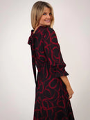 Simona Print Dress - Red Print
