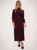 Simona Print Dress - Red Print