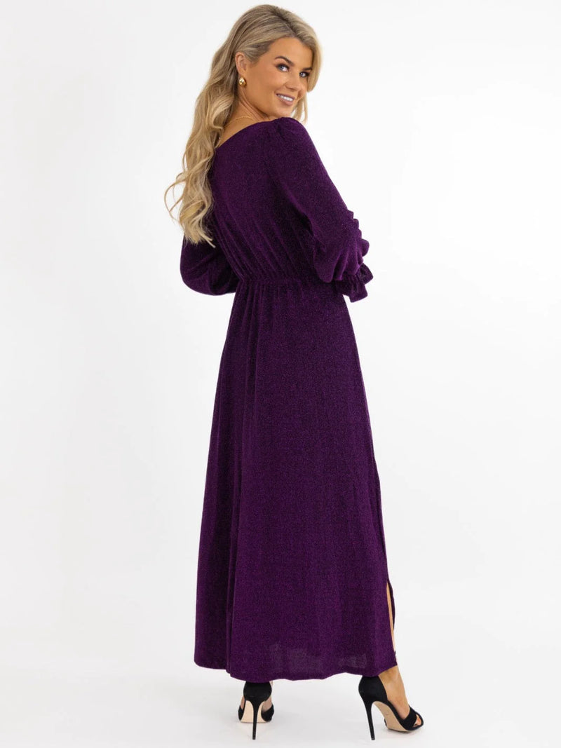 Streasa Lurex Dress - Purple