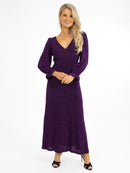 Streasa Lurex Dress - Purple