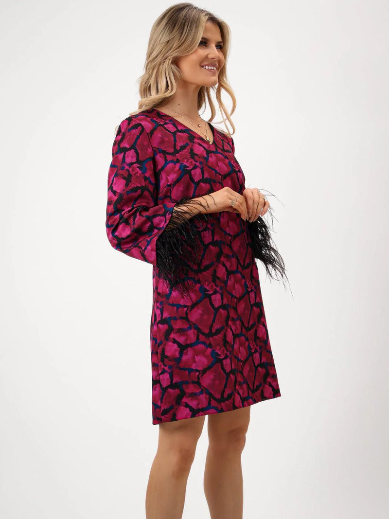 Taylor Dress - Magenta Print