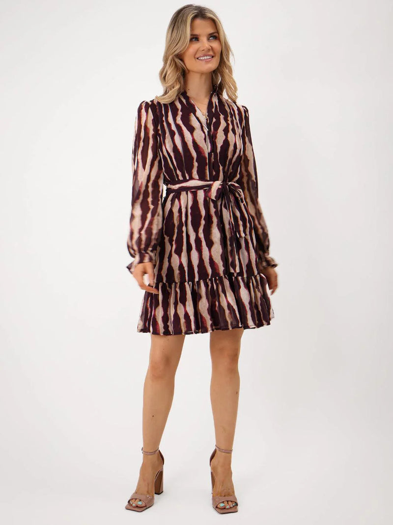 Venus Dress - Burgundy Print