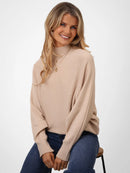 Verona Polo Neck Jumper - Oatmeal