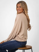 Verona Polo Neck Jumper - Oatmeal