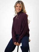 Verona Polo Neck Jumper - Burgundy