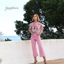 Laine Wide Leg Jean - Pink Ice