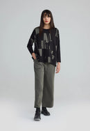 MARILLA TOP - Black/khaki