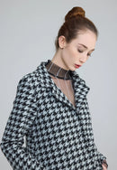 ZARIA KNITTED JACKET - Houndstooth