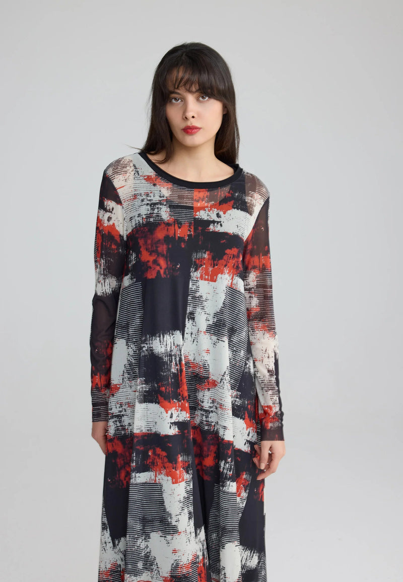 AISLINN DRESS - Black Print