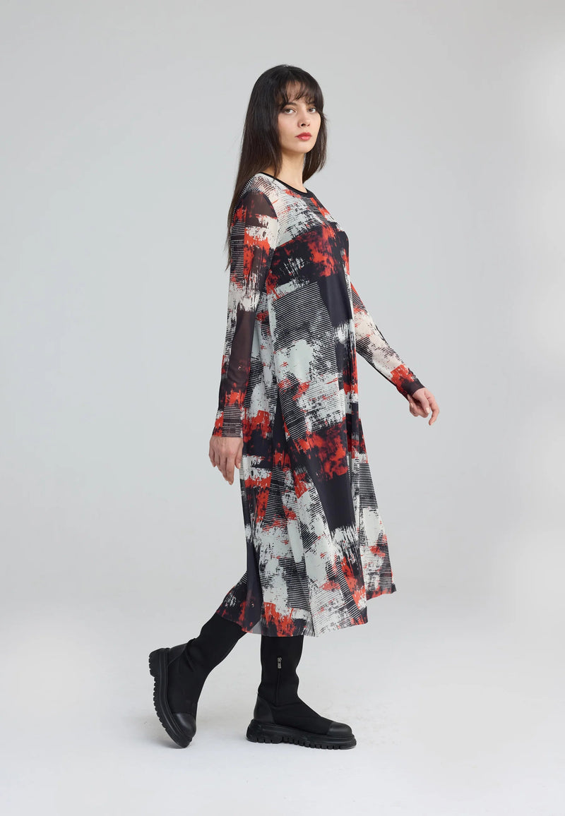 AISLINN DRESS - Black Print