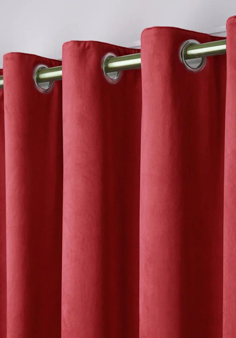 Montrose Readymade Blackout Eyelet Curtains - Claret