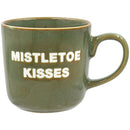 Christmas Mug Green - Mistletoe Kisses