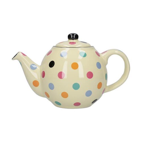 Globe 2 Cup Teapot - Ivory Spots