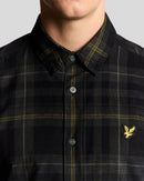 Tartan Corduroy Shirt - Jet Black