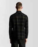 Tartan Corduroy Shirt - Jet Black