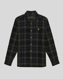 Tartan Corduroy Shirt - Jet Black