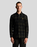 Tartan Corduroy Shirt - Jet Black