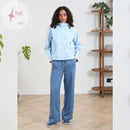 Lana Wide Leg Trouser - Light Wash