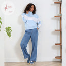 Lana Wide Leg Trouser - Light Wash