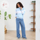 Lana Wide Leg Trouser - Light Wash