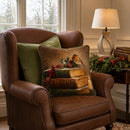 Christmas Robin Velvet Cushion
