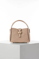 Maggie Weave Crossbody - Taupe
