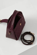 Maggie Weave Crossbody - Cherry