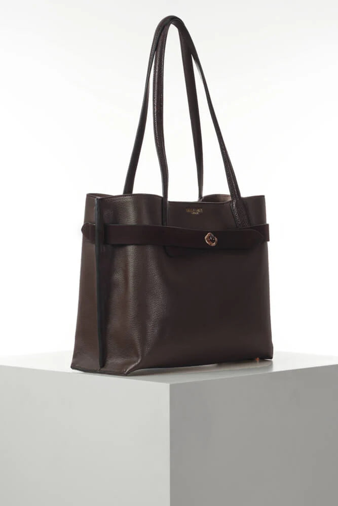 Oriana Laptop Tote - Chocolate