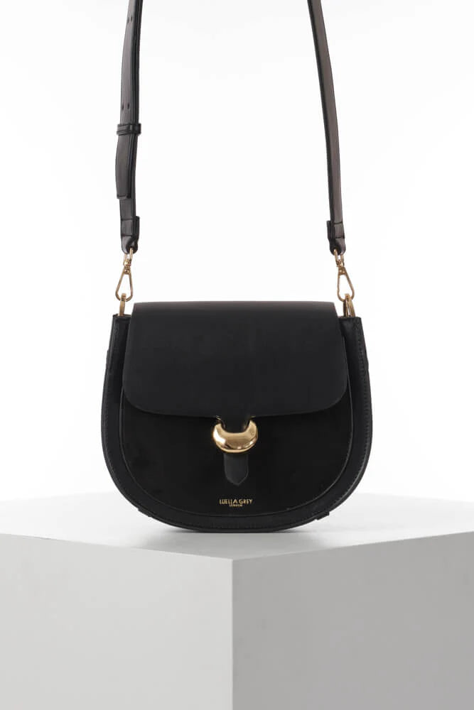 Venetia Saddle Crossbody - Black