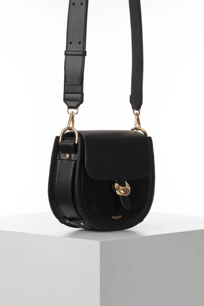 Venetia Saddle Crossbody - Black