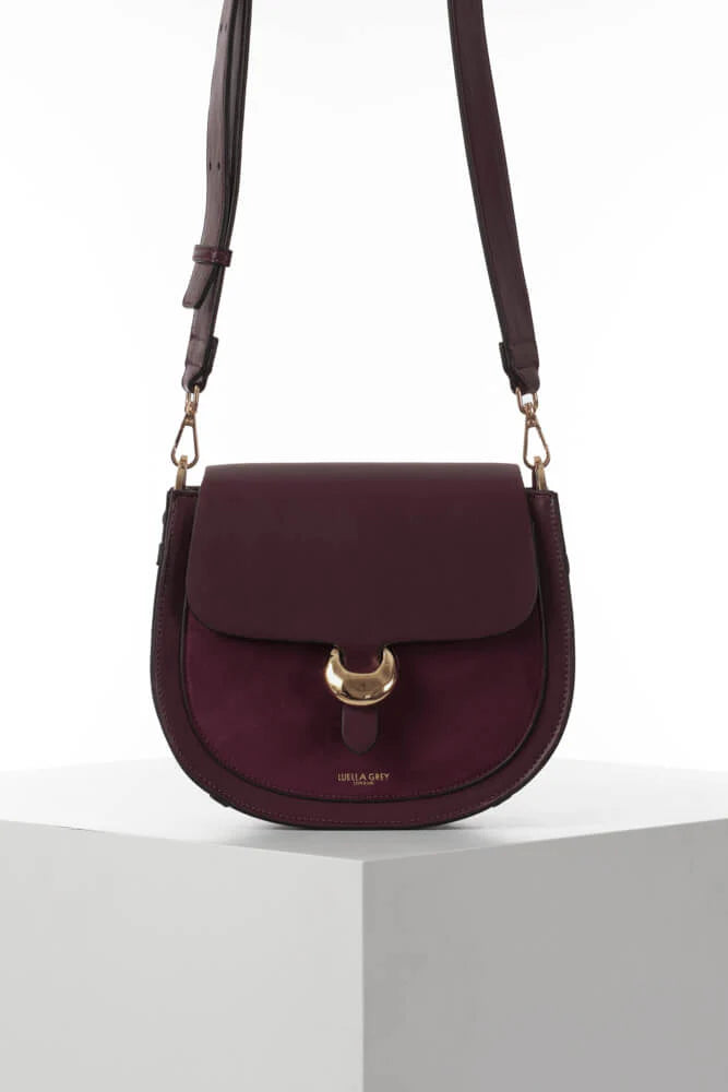 Venetia Saddle Crossbody - Cherry