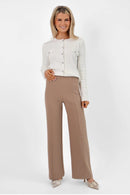 Lulu High Waist Trousers - Tortora