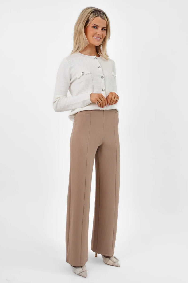 Lulu High Waist Trousers - Tortora