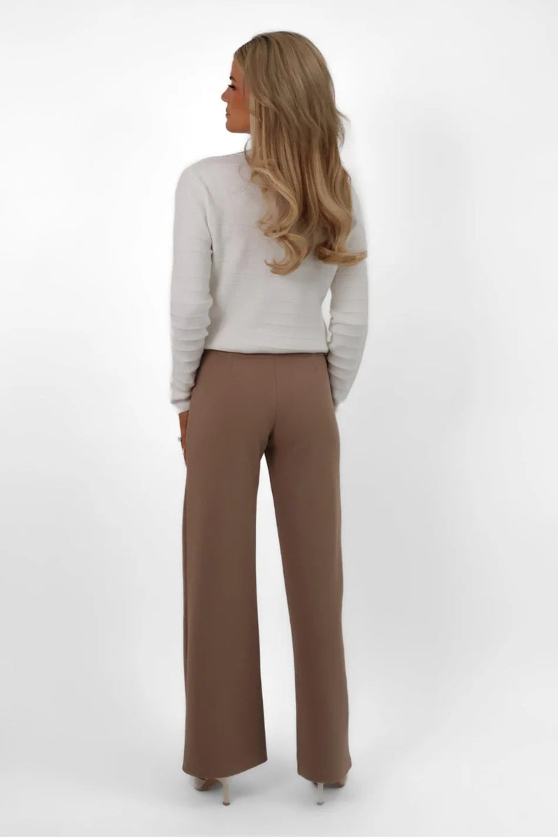 Lulu High Waist Trousers - Tortora