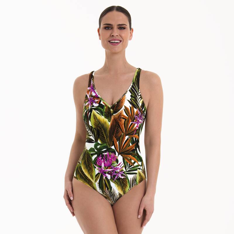 Green Tropics Swimsuit - Olive