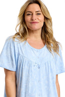 Dotty Floral Nightdress - Blue