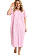 Dotty Floral Nightdress - Pink