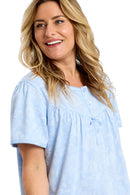 Dotty Floral Nightdress - Blue