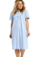 Dotty Floral Nightdress - Blue