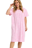 Dotty Floral Nightdress - Pink