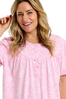 Dotty Floral Nightdress - Pink